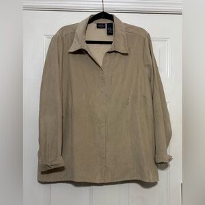 Sonoma 2X Snap Front Satin Lined Shirt Jacket